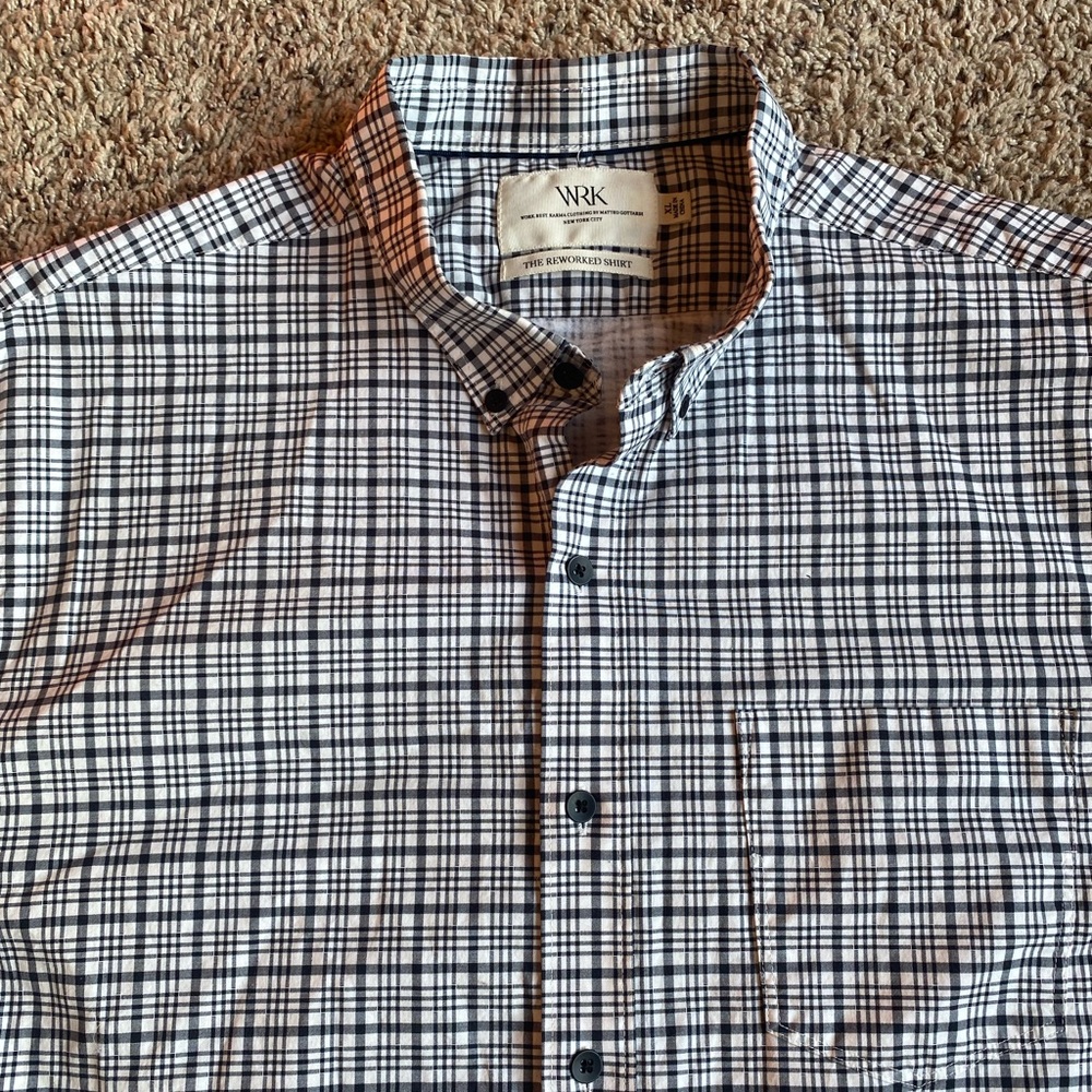 WRK Button Down Shirt XL The Reworked Shirt Plaid